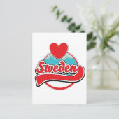 Carte Postale Logo style vintage Amour Suède (Debout devant)