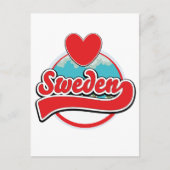 Carte Postale Logo style vintage Amour Suède (Devant)
