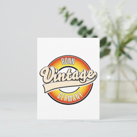 Carte Postale logo style vintage Bonn (Debout devant)