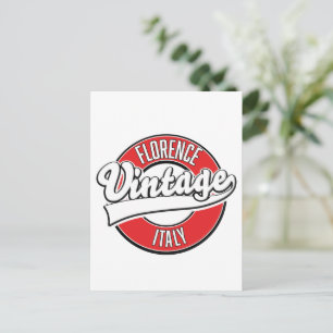 Carte Postale logo style vintage florence italie