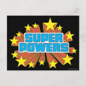 Carte Postale Logo Super Powers™ bleu (Devant)