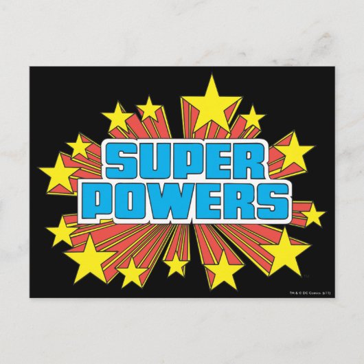 Carte Postale Logo Super Powers™ bleu (Devant)