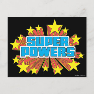 Carte Postale Logo Super Powers™ bleu