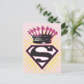 Carte Postale Logo Supergirl avec Couronne (Debout devant)