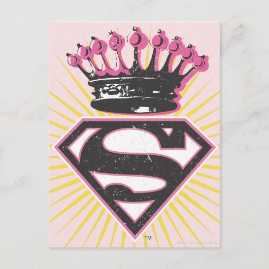Carte Postale Logo Supergirl avec Couronne (Devant)