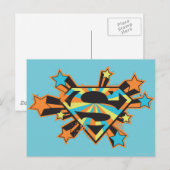 Carte Postale Logo Supergirl Colorful Stars (Devant / Derrière)