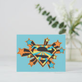 Carte Postale Logo Supergirl Colorful Stars (Debout devant)