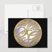 Carte Postale Logo Supergirl Gold & Purple Circle (Devant / Derrière)