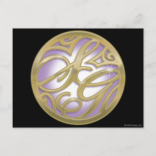 Carte Postale Logo Supergirl Gold & Purple Circle