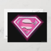 Carte Postale Logo Supergirl rose (Devant / Derrière)