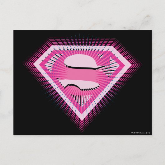 Carte Postale Logo Supergirl rose (Devant)