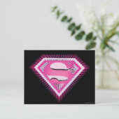 Carte Postale Logo Supergirl rose (Debout devant)