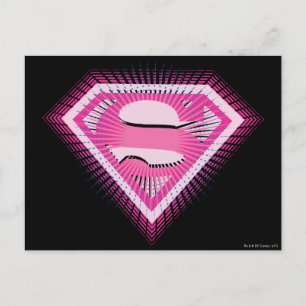 Carte Postale Logo Supergirl rose