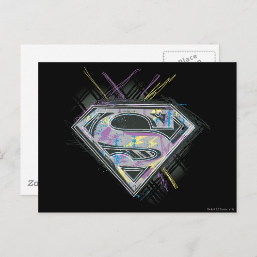 Carte Postale Logo Supergirl Scribbles (Devant / Derrière)