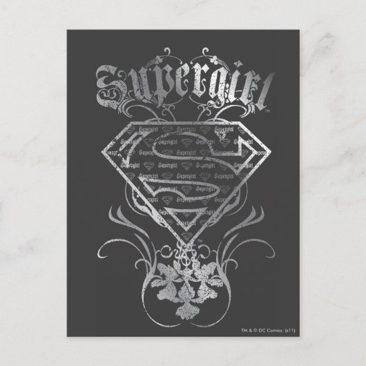 Carte Postale Logo Supergirl Silver (Devant)