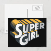 Carte Postale Logo Supergirl Silver et Orange (Devant / Derrière)