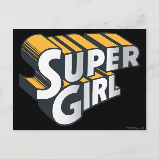 Carte Postale Logo Supergirl Silver et Orange (Devant)