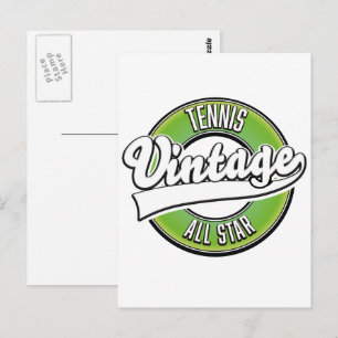 Carte Postale Logo Tennis Vintage All star