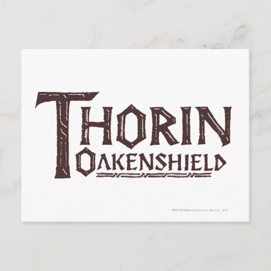 Carte Postale Logo THORIN OAKENSHIELD™ Brown (Devant)