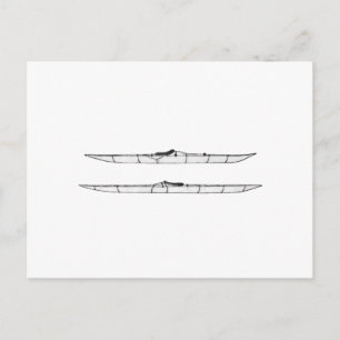 Carte Postale Logo traditionnel Eskimo Kayaks (sans titre)