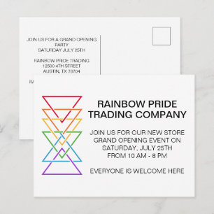 Carte Postale Logo Triangle Arc-en-ciel Marketing Entreprise LGB