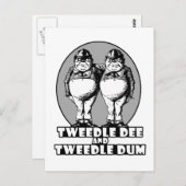 Carte Postale Logo Tweedle Dee et Tweedle Dum (Devant / Derrière)