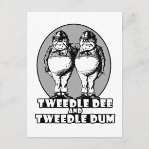 Carte Postale Logo Tweedle Dee et Tweedle Dum