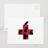 CARTE POSTALE LOGO VÉTÉRINAIRE (Devant / Derrière)