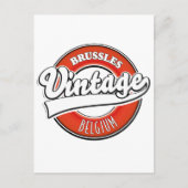 Carte Postale Logo vintage Bruxelles Belgique (Devant)