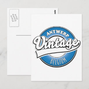 Carte Postale Logo vintage d'Anvers Belgique