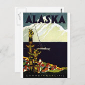Carte Postale Logo vintage de l'Alaska (Devant / Derrière)