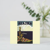 Carte Postale Logo vintage de l'Alaska (Debout devant)