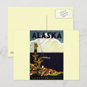 Carte Postale Logo vintage de l'Alaska (Devant / Derrière)