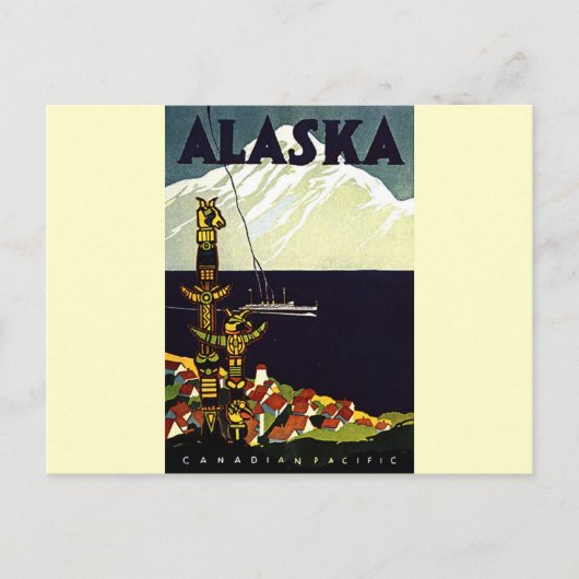 Carte Postale Logo vintage de l'Alaska (Devant)