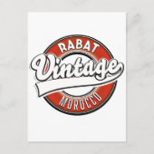 Carte Postale Logo vintage de Rabat maroc (Devant)