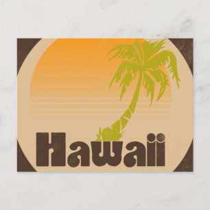 Carte Postale Logo vintage Hawaii