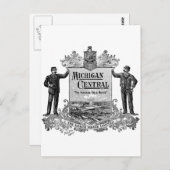 Carte Postale LOGO vintage MICHIGAN CENTRAL RAILROAD (Devant / Derrière)