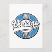 Carte Postale Logo vintage Thiva Grèce (Devant)