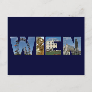 Carte Postale Logo Wien Vienne Autriche