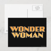 Carte Postale Logo Wonder Woman Orange (Devant / Derrière)