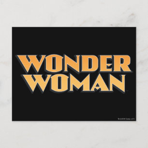 Carte Postale Logo Wonder Woman Orange
