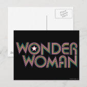 Carte Postale Logo Wonder Woman Rainbow (Devant / Derrière)