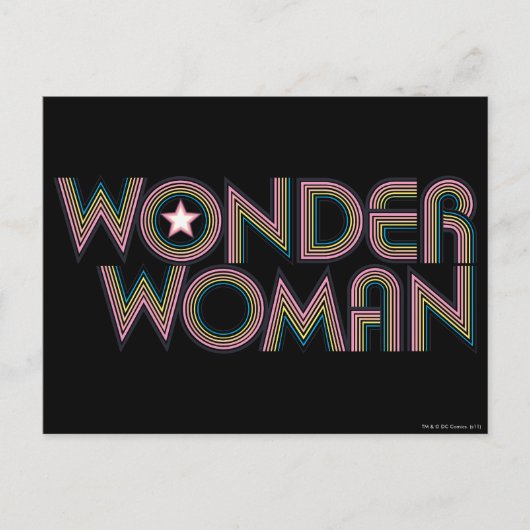 Carte Postale Logo Wonder Woman Rainbow (Devant)