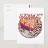 Carte Postale logo Zermatt suisse (Devant / Derrière)