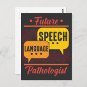 Carte Postale Logopédie du Pathologiste du futur discours (Devant / Derrière)