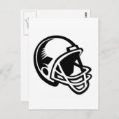 Carte Postale Logos de casque de football (Devant / Derrière)