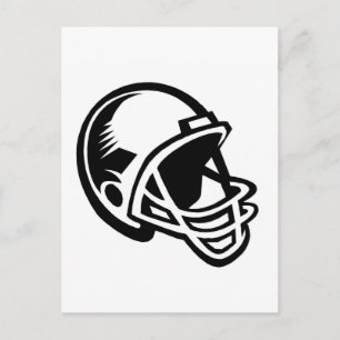 Carte Postale Logos de casque de football