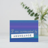 Carte Postale Loi bleue de l'affirmation d'abondance (Debout devant)