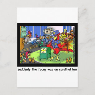 Carte Postale Loi Cardinal Drôle Loi Dessin Animé Cadeaux & Coll