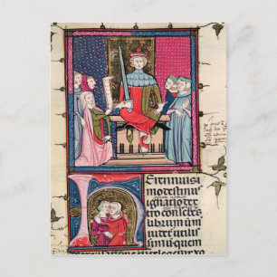 Carte Postale Loi conjugale, femme adultère apparaissant